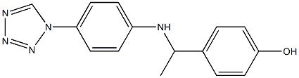 4-(1-{[4-(1H-1,2,3,4-tetrazol-1-yl)phenyl]amino}ethyl)phenol Struktur