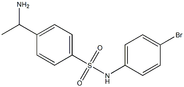 4-(1-aminoethyl)-N-(4-bromophenyl)benzene-1-sulfonamide Struktur