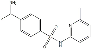 4-(1-aminoethyl)-N-(6-methylpyridin-2-yl)benzene-1-sulfonamide Struktur