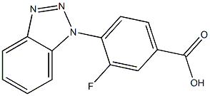 4-(1H-1,2,3-benzotriazol-1-yl)-3-fluorobenzoic acid Struktur