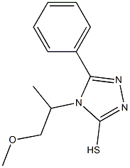 4-(1-methoxypropan-2-yl)-5-phenyl-4H-1,2,4-triazole-3-thiol Struktur