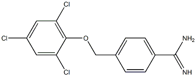 4-(2,4,6-trichlorophenoxymethyl)benzene-1-carboximidamide Struktur