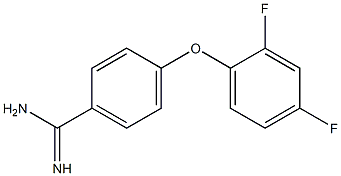 4-(2,4-difluorophenoxy)benzene-1-carboximidamide Struktur