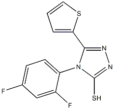 4-(2,4-difluorophenyl)-5-(thiophen-2-yl)-4H-1,2,4-triazole-3-thiol Struktur