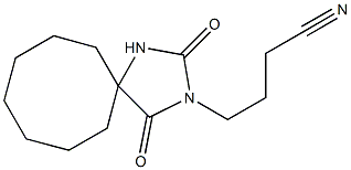 4-(2,4-dioxo-1,3-diazaspiro[4.7]dodec-3-yl)butanenitrile Struktur