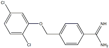 4-(2,5-dichlorophenoxymethyl)benzene-1-carboximidamide Struktur