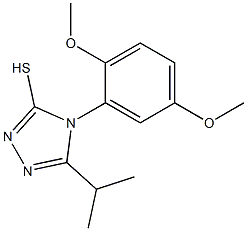 4-(2,5-dimethoxyphenyl)-5-(propan-2-yl)-4H-1,2,4-triazole-3-thiol Struktur