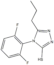 4-(2,6-difluorophenyl)-5-propyl-4H-1,2,4-triazole-3-thiol Struktur