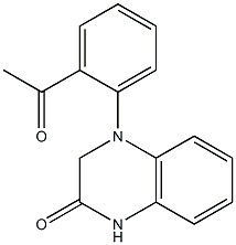 4-(2-acetylphenyl)-1,2,3,4-tetrahydroquinoxalin-2-one Struktur