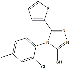 4-(2-chloro-4-methylphenyl)-5-(thiophen-2-yl)-4H-1,2,4-triazole-3-thiol Struktur