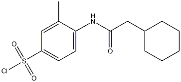 4-(2-cyclohexylacetamido)-3-methylbenzene-1-sulfonyl chloride Struktur