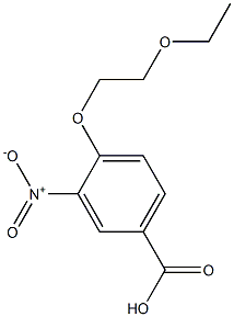 4-(2-ethoxyethoxy)-3-nitrobenzoic acid Struktur