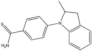 4-(2-methyl-2,3-dihydro-1H-indol-1-yl)benzene-1-carbothioamide Struktur