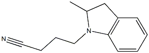 4-(2-methyl-2,3-dihydro-1H-indol-1-yl)butanenitrile Struktur