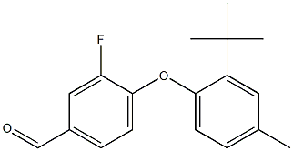 4-(2-tert-butyl-4-methylphenoxy)-3-fluorobenzaldehyde Struktur