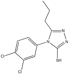 4-(3,4-dichlorophenyl)-5-propyl-4H-1,2,4-triazole-3-thiol Struktur