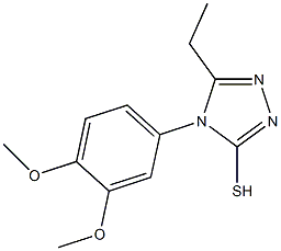 4-(3,4-dimethoxyphenyl)-5-ethyl-4H-1,2,4-triazole-3-thiol Struktur