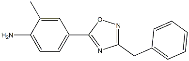 4-(3-benzyl-1,2,4-oxadiazol-5-yl)-2-methylaniline Struktur