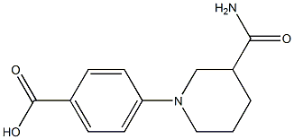 4-(3-carbamoylpiperidin-1-yl)benzoic acid Struktur