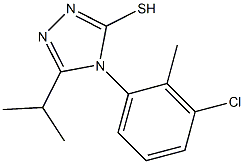 4-(3-chloro-2-methylphenyl)-5-(propan-2-yl)-4H-1,2,4-triazole-3-thiol Struktur