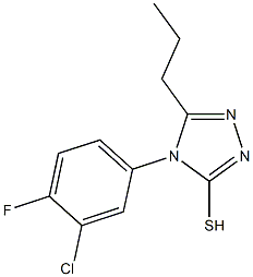 4-(3-chloro-4-fluorophenyl)-5-propyl-4H-1,2,4-triazole-3-thiol Struktur