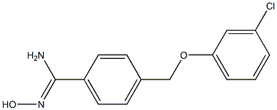 4-(3-chlorophenoxymethyl)-N'-hydroxybenzene-1-carboximidamide Struktur