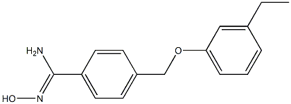 4-(3-ethylphenoxymethyl)-N'-hydroxybenzene-1-carboximidamide Struktur