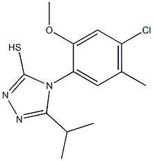 4-(4-chloro-2-methoxy-5-methylphenyl)-5-(propan-2-yl)-4H-1,2,4-triazole-3-thiol Struktur