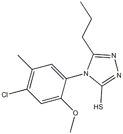 4-(4-chloro-2-methoxy-5-methylphenyl)-5-propyl-4H-1,2,4-triazole-3-thiol Struktur