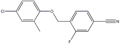 4-(4-chloro-2-methylphenoxymethyl)-3-fluorobenzonitrile Struktur