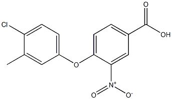 4-(4-chloro-3-methylphenoxy)-3-nitrobenzoic acid Struktur