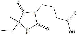 4-(4-ethyl-4-methyl-2,5-dioxoimidazolidin-1-yl)butanoic acid Struktur