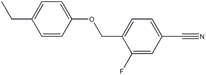 4-(4-ethylphenoxymethyl)-3-fluorobenzonitrile Struktur