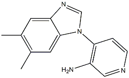 4-(5,6-dimethyl-1H-1,3-benzodiazol-1-yl)pyridin-3-amine Struktur