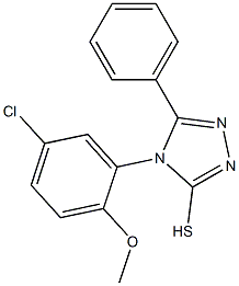 4-(5-chloro-2-methoxyphenyl)-5-phenyl-4H-1,2,4-triazole-3-thiol Struktur