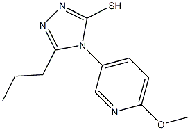 4-(6-methoxypyridin-3-yl)-5-propyl-4H-1,2,4-triazole-3-thiol Struktur