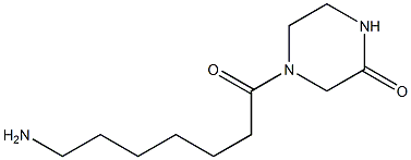 4-(7-aminoheptanoyl)piperazin-2-one Struktur