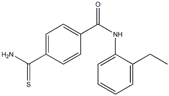 4-(aminocarbonothioyl)-N-(2-ethylphenyl)benzamide Struktur