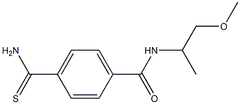 4-(aminocarbonothioyl)-N-(2-methoxy-1-methylethyl)benzamide Struktur