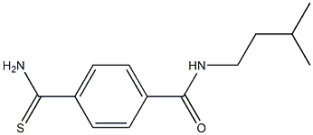 4-(aminocarbonothioyl)-N-(3-methylbutyl)benzamide Struktur