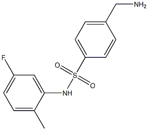 4-(aminomethyl)-N-(5-fluoro-2-methylphenyl)benzenesulfonamide Struktur