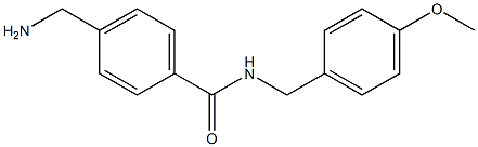 4-(aminomethyl)-N-[(4-methoxyphenyl)methyl]benzamide Struktur