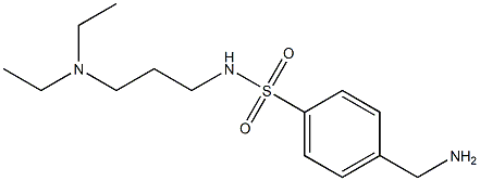 4-(aminomethyl)-N-[3-(diethylamino)propyl]benzenesulfonamide Struktur