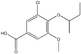 4-(butan-2-yloxy)-3-chloro-5-methoxybenzoic acid Struktur