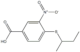 4-(butan-2-ylsulfanyl)-3-nitrobenzoic acid Struktur