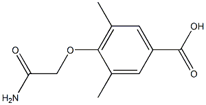 4-(carbamoylmethoxy)-3,5-dimethylbenzoic acid Struktur