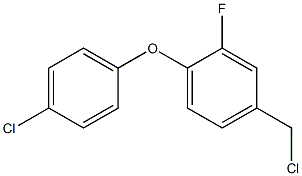 4-(chloromethyl)-1-(4-chlorophenoxy)-2-fluorobenzene Struktur