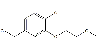 4-(chloromethyl)-1-methoxy-2-(2-methoxyethoxy)benzene Struktur