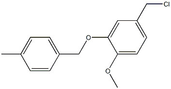 4-(chloromethyl)-1-methoxy-2-[(4-methylphenyl)methoxy]benzene Struktur