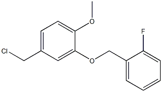 4-(chloromethyl)-2-[(2-fluorophenyl)methoxy]-1-methoxybenzene Struktur